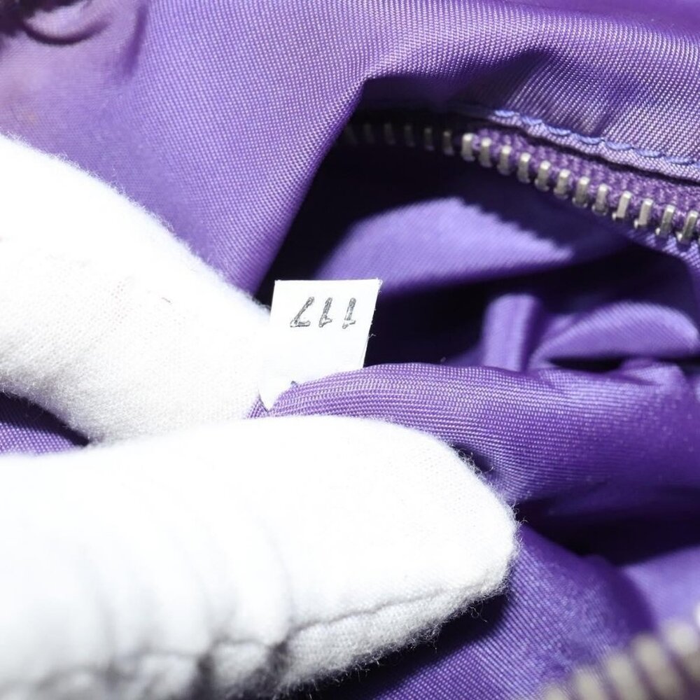 Authentic PRADA Shoulder Bag Nylon Purple Silver - Picture 4 of 16